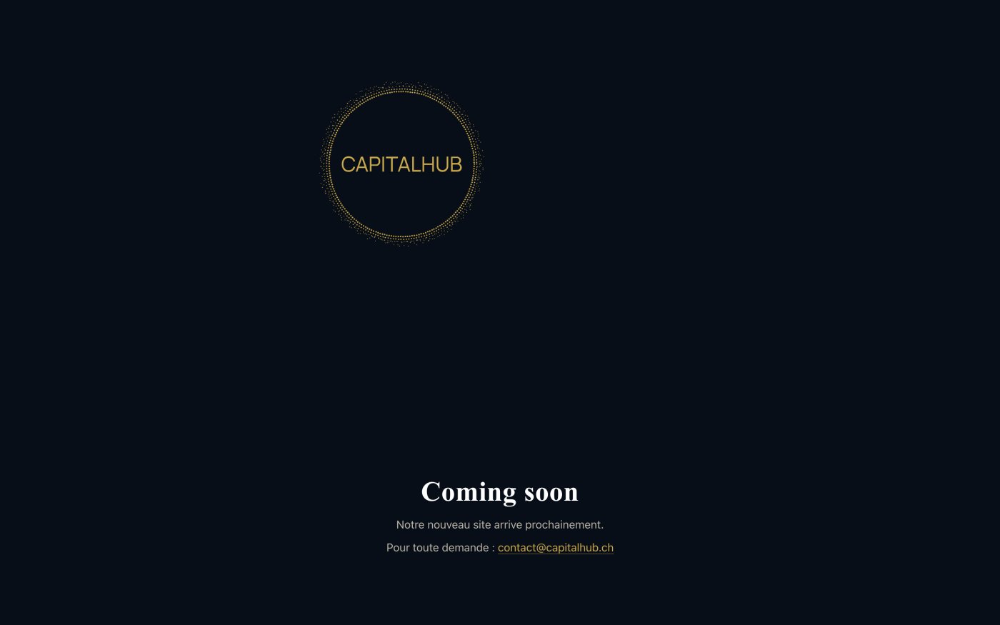Site vitrine multilingue CapitalHub - Pixinside référence web