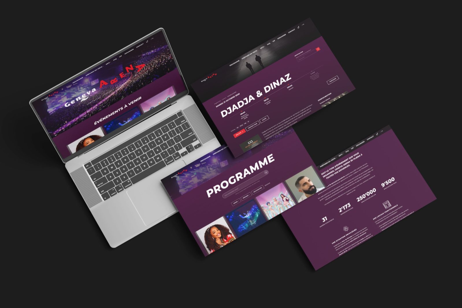 Refonte du site de la Geneva Arena - pages programme et événements